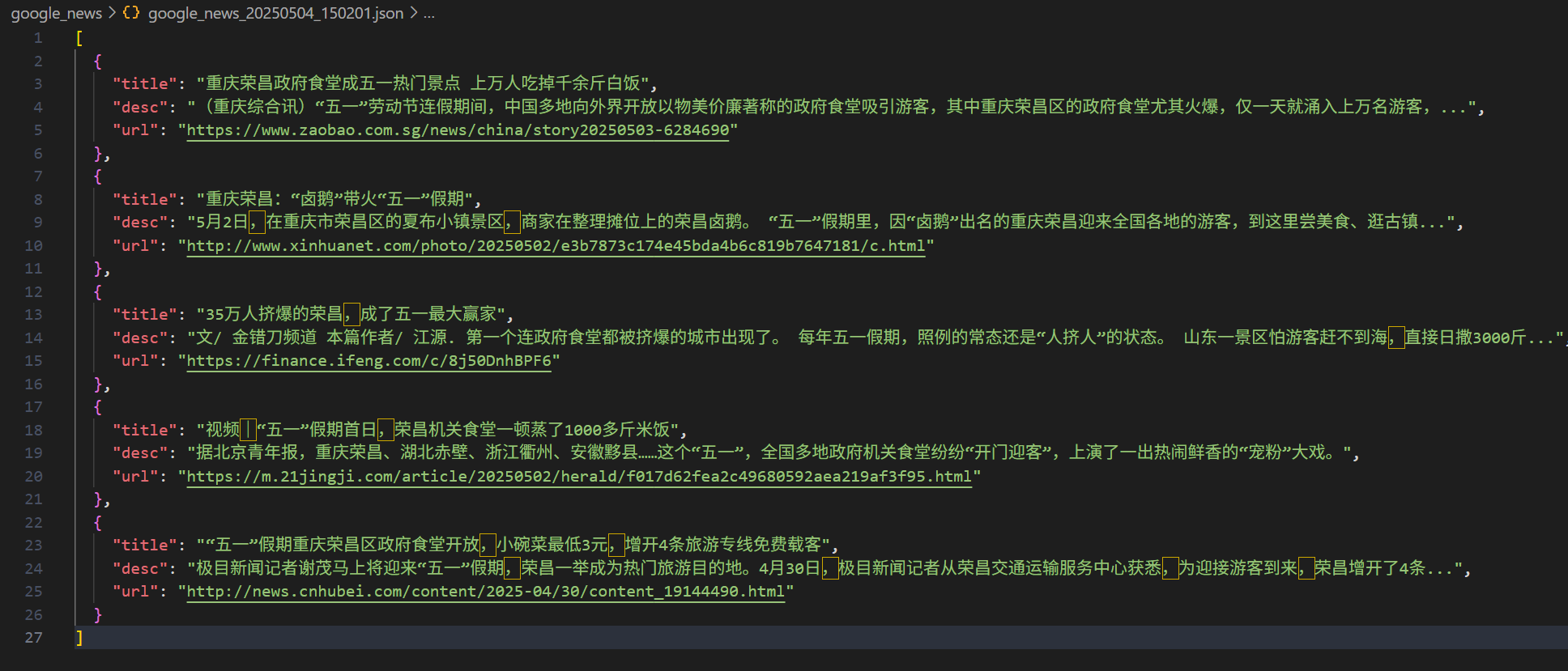 保存的谷歌新闻